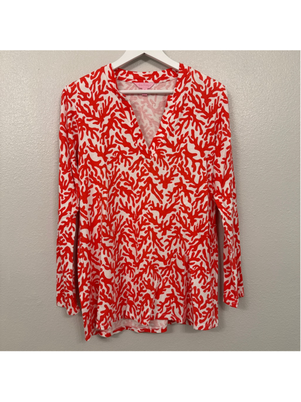 Lilly Pulitzer Sophie V-Neck Dress Heebee Zeebees Picante Coral Zebra Size M